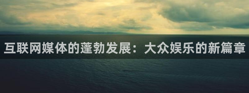 庄闲和游戏官网：互联网媒体的蓬勃发展：大众娱乐的新篇章